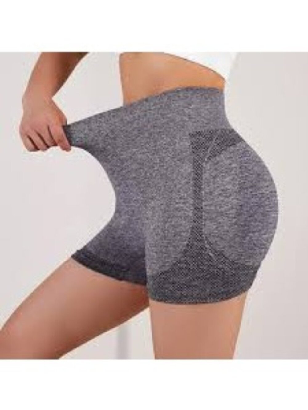 Women's Seamless High Waist Butt Lift Yoga Workout Booty Shorts   Set of 3 Size